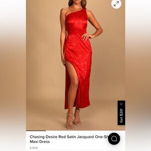 Elegant Red One-Shoulder Dress